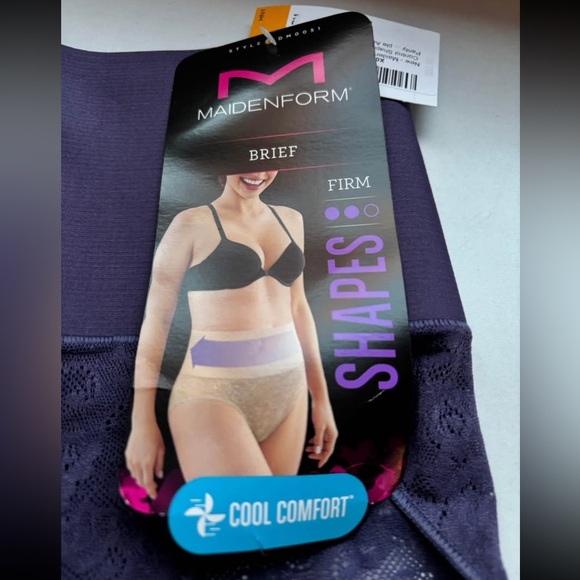 NEW Maidenform Cool Comfort Firm Brief Pantie Shapewear Size Small Purple DM0051 - Picture 3 of 6